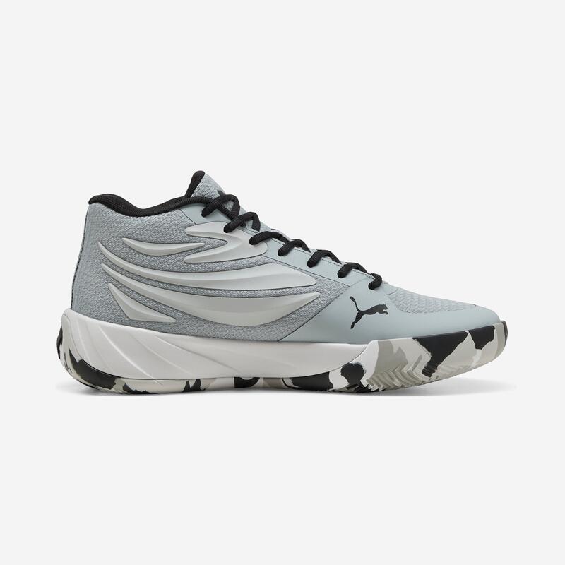 Încălțăminte de baschet PUMA Court Pro gri și alb Copii 