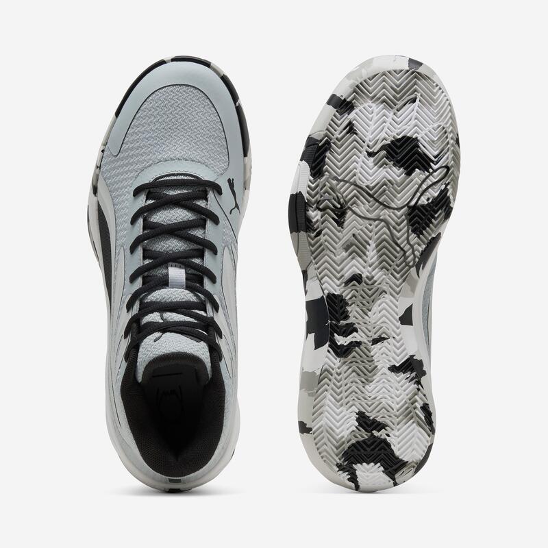 Încălțăminte de baschet PUMA Court Pro gri și alb Copii 