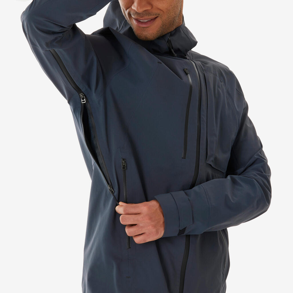 Chamarra de senderismo ligera e impermeable gris para hombre MH900