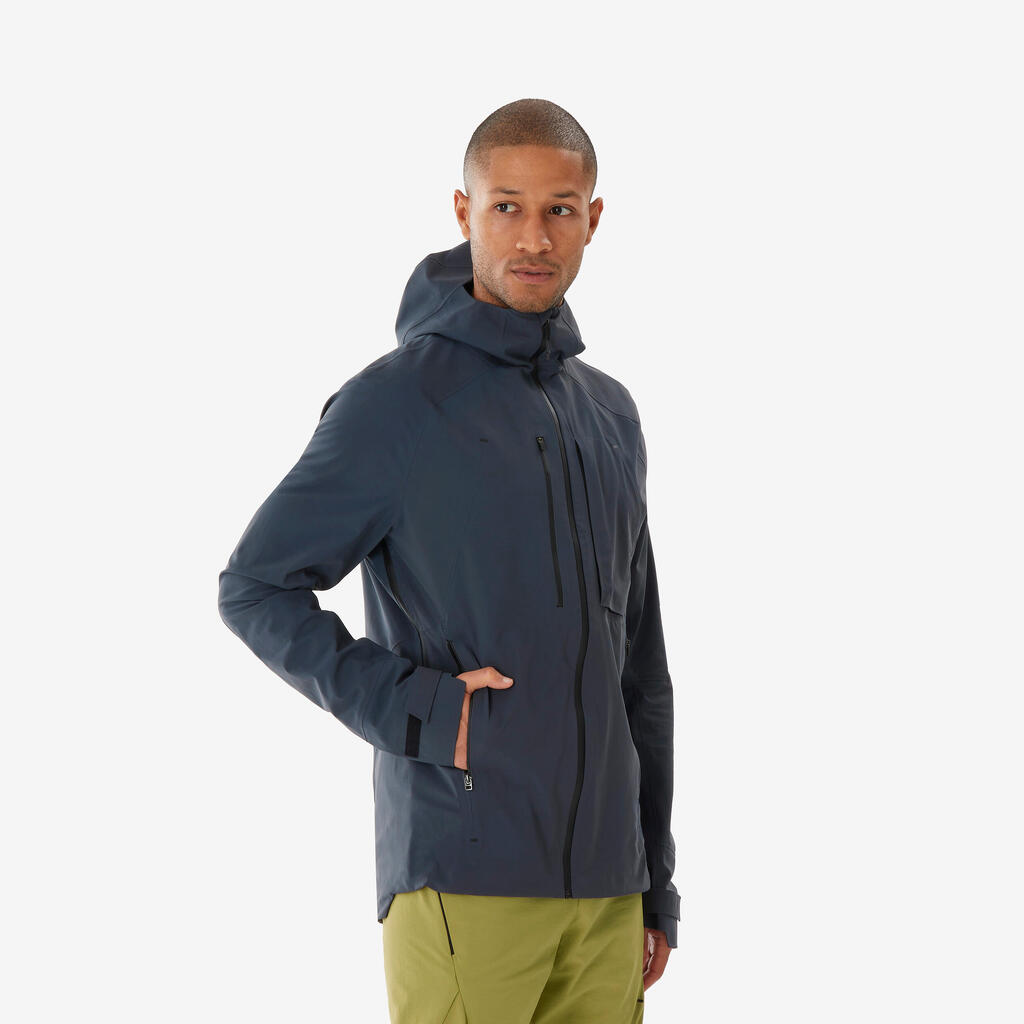 Chamarra de senderismo ligera e impermeable gris para hombre MH900