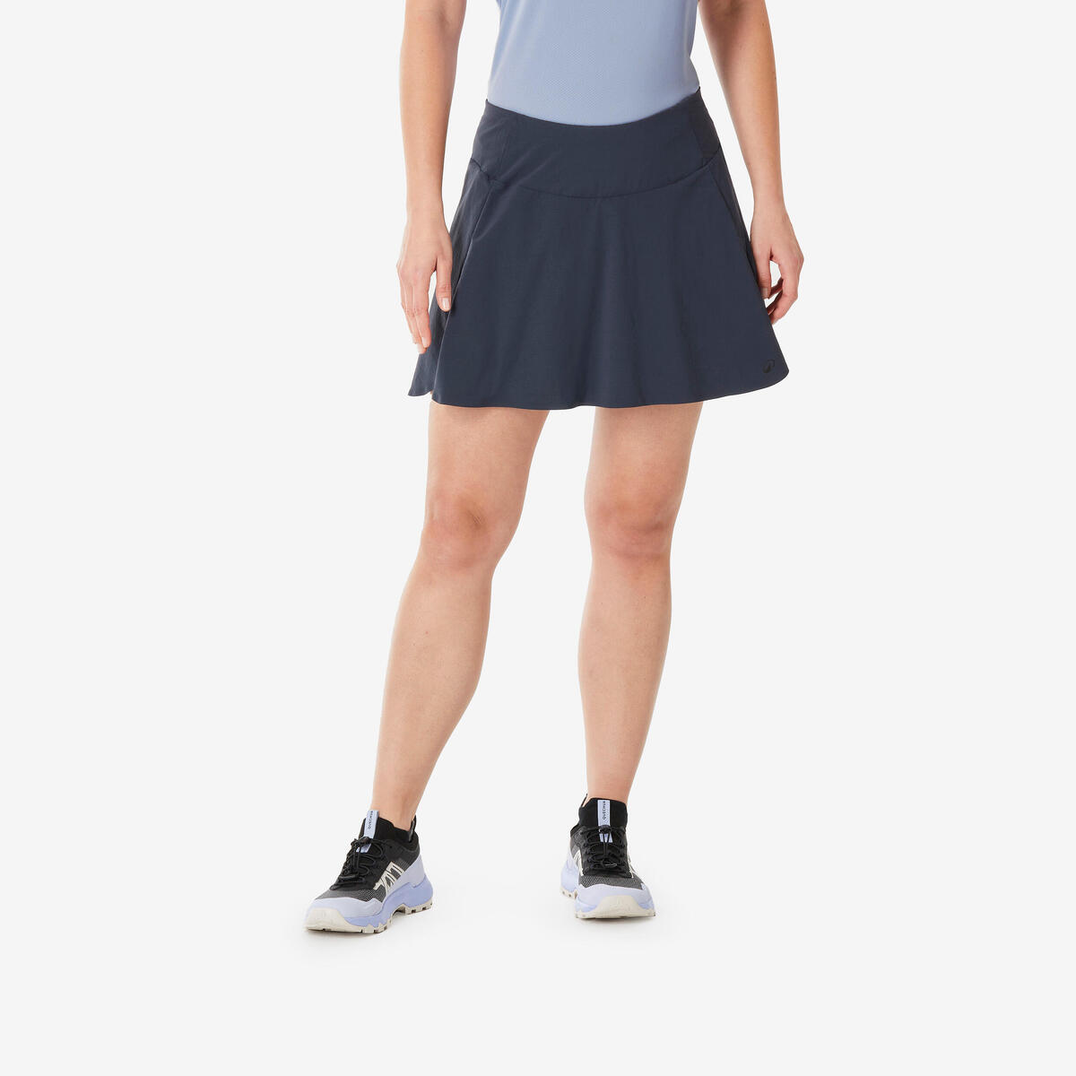 Jupe short de randonnée femme, MH500 bleu