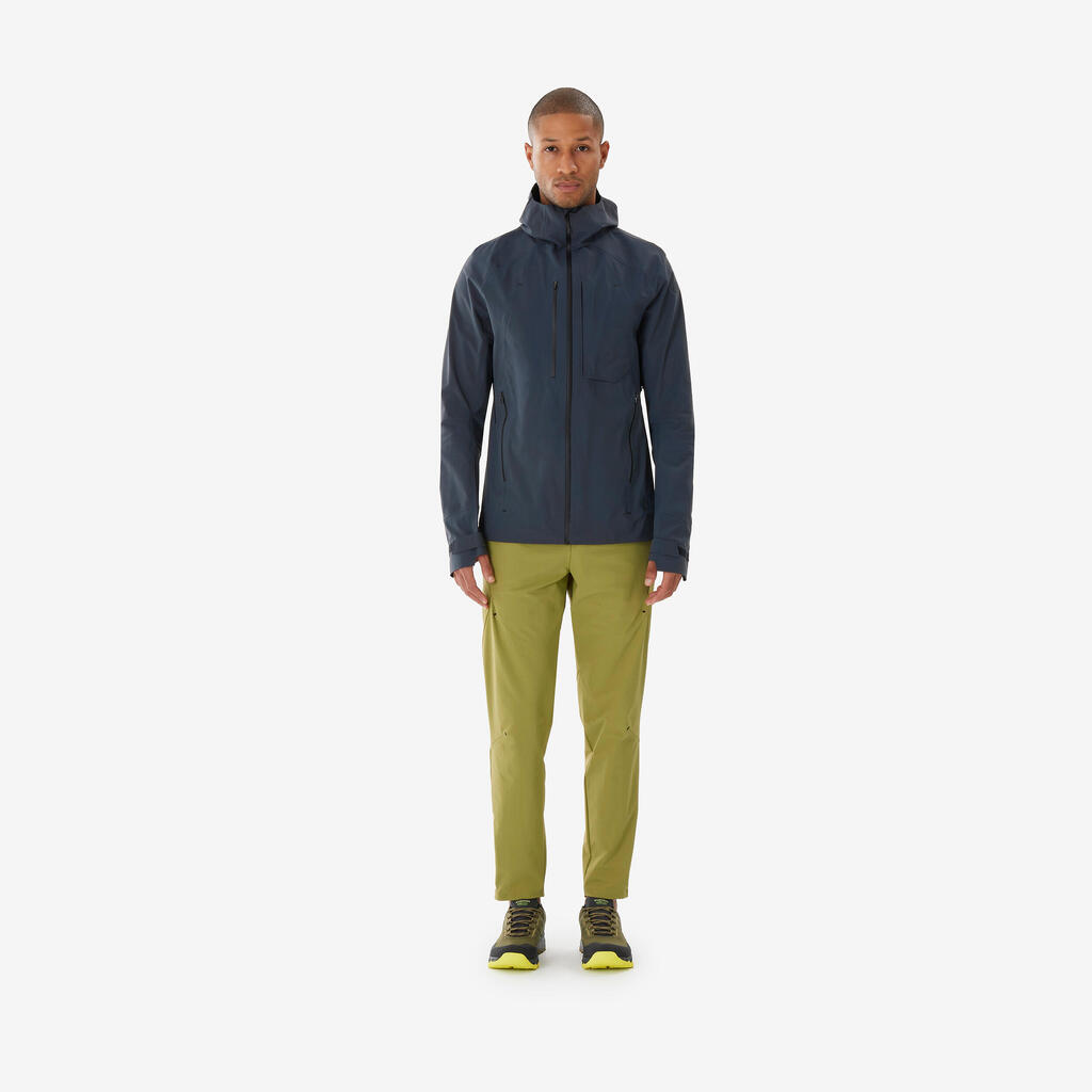 Chamarra de senderismo ligera e impermeable gris para hombre MH900