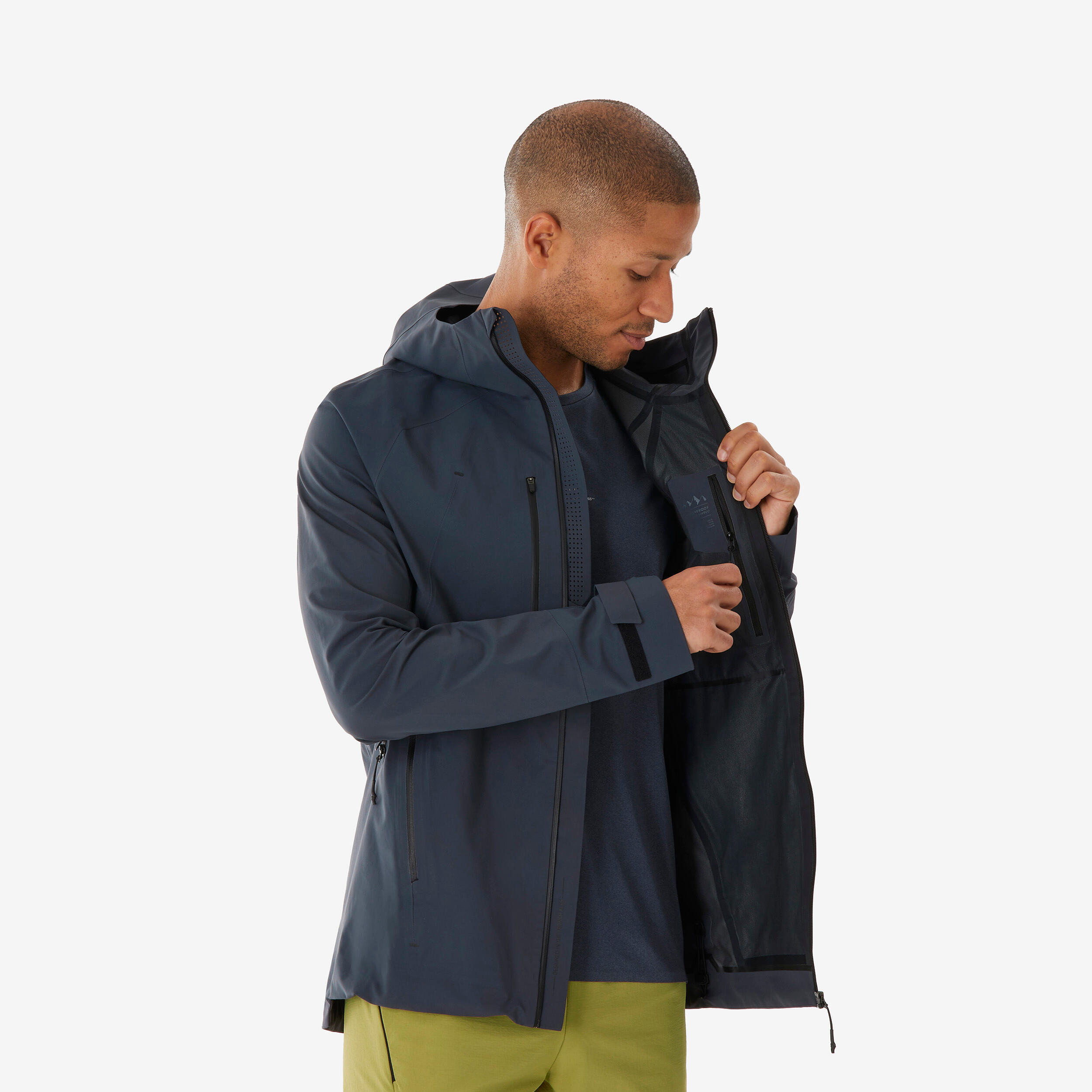 Men's Waterproof and Lightweight Hiking Jacket MH900-Grey