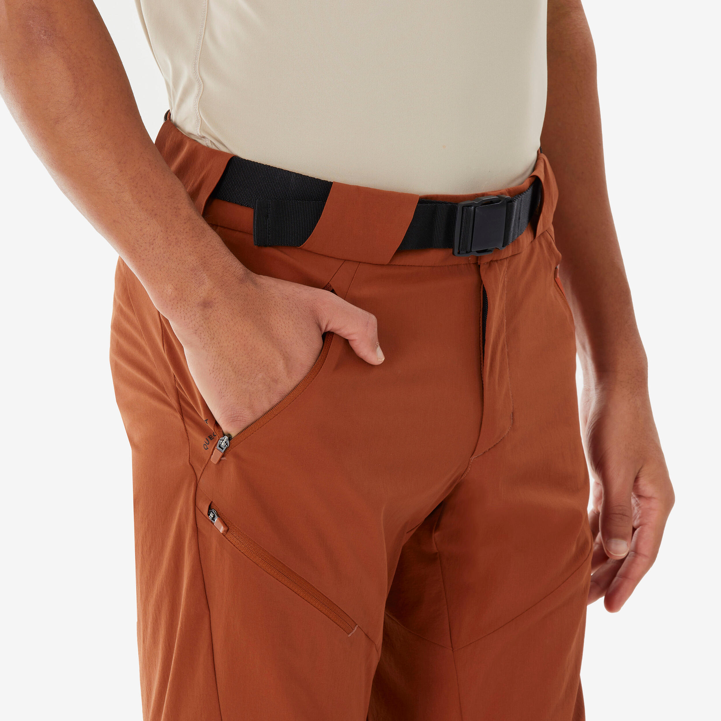 Men's Hiking Modular Trousers - MH500 - BROWN 8/10