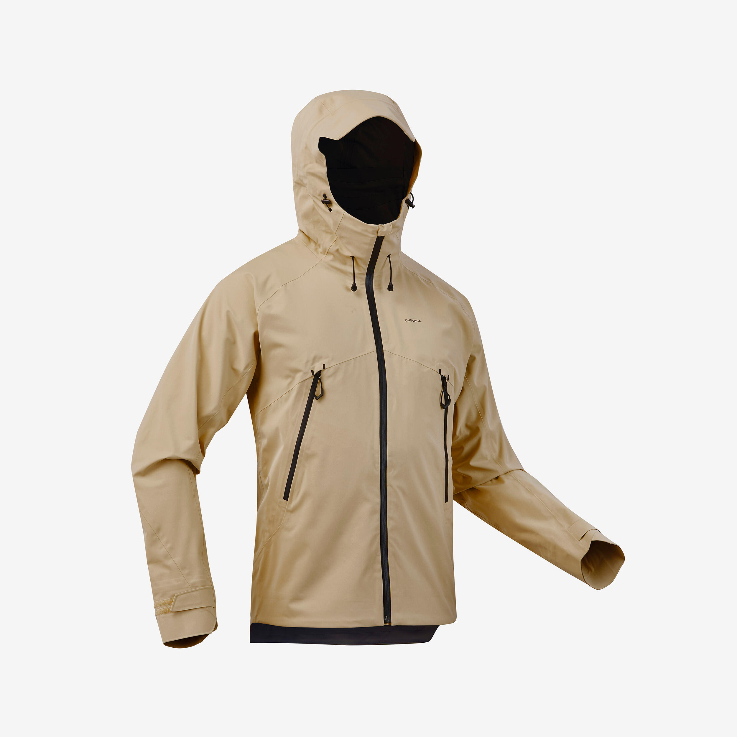 Chaqueta impermeable de montaña y trekking con capucha Hombre Quechua MH500 9/13