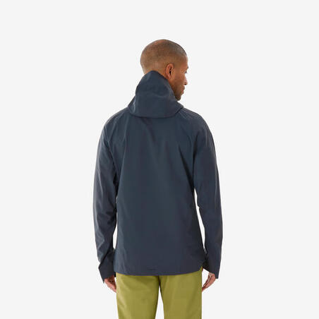 Veste de randonnée imperméable homme, MH900 gris