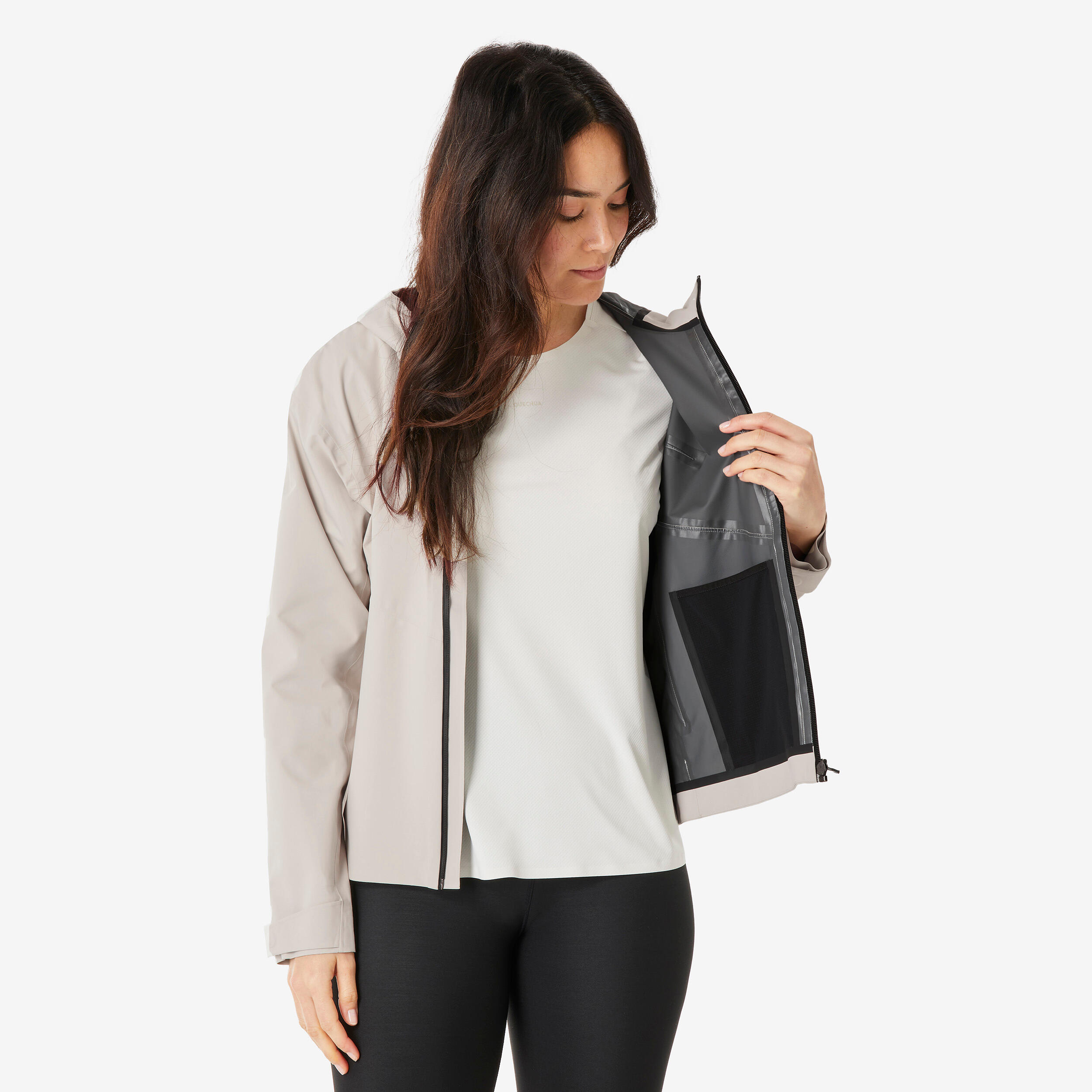 Manteau de randonnée imperméable femme, MH 100 - QUECHUA