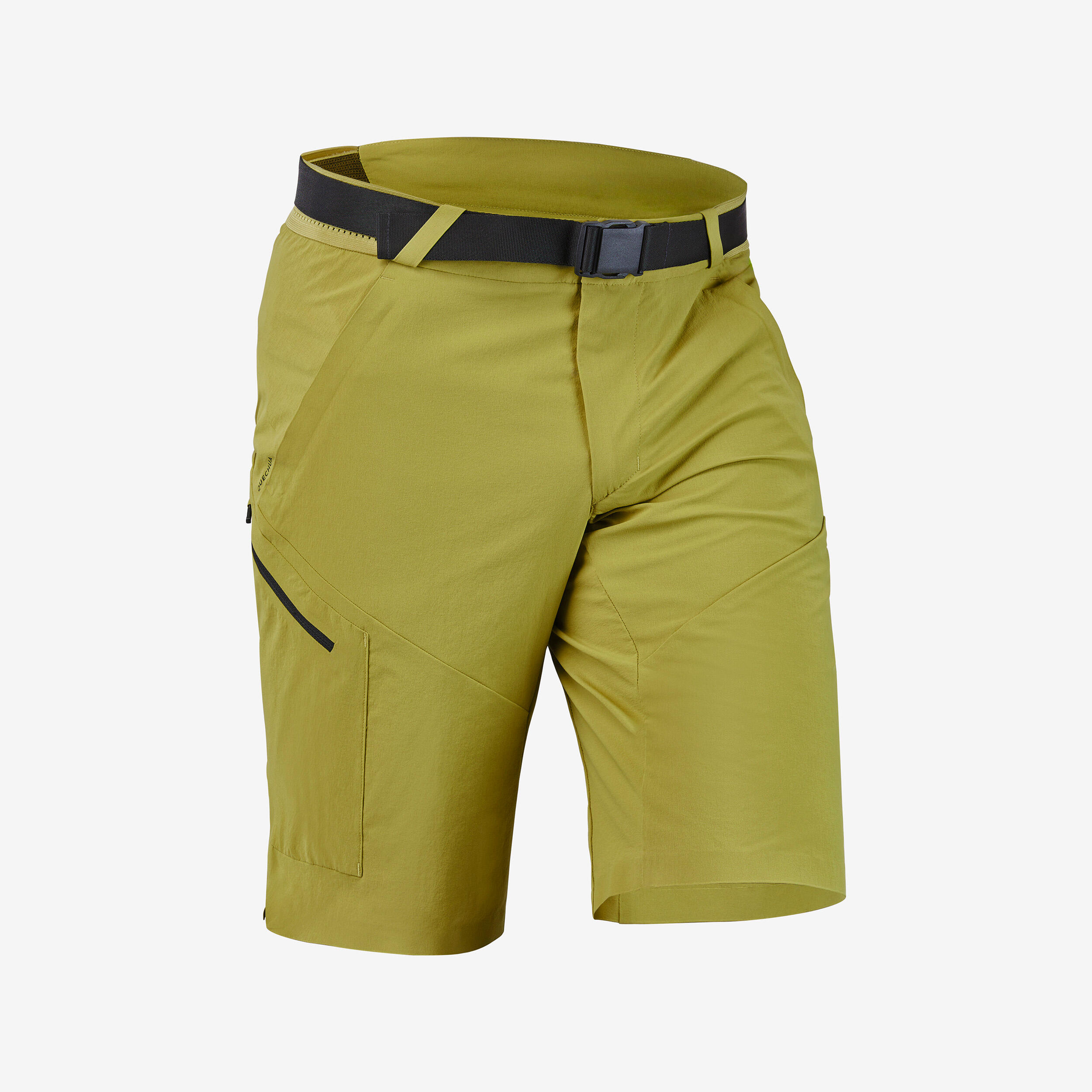 Pantalón corto de montaña y trekking transpirable Hombre Quechua MH500 caqui 5/5