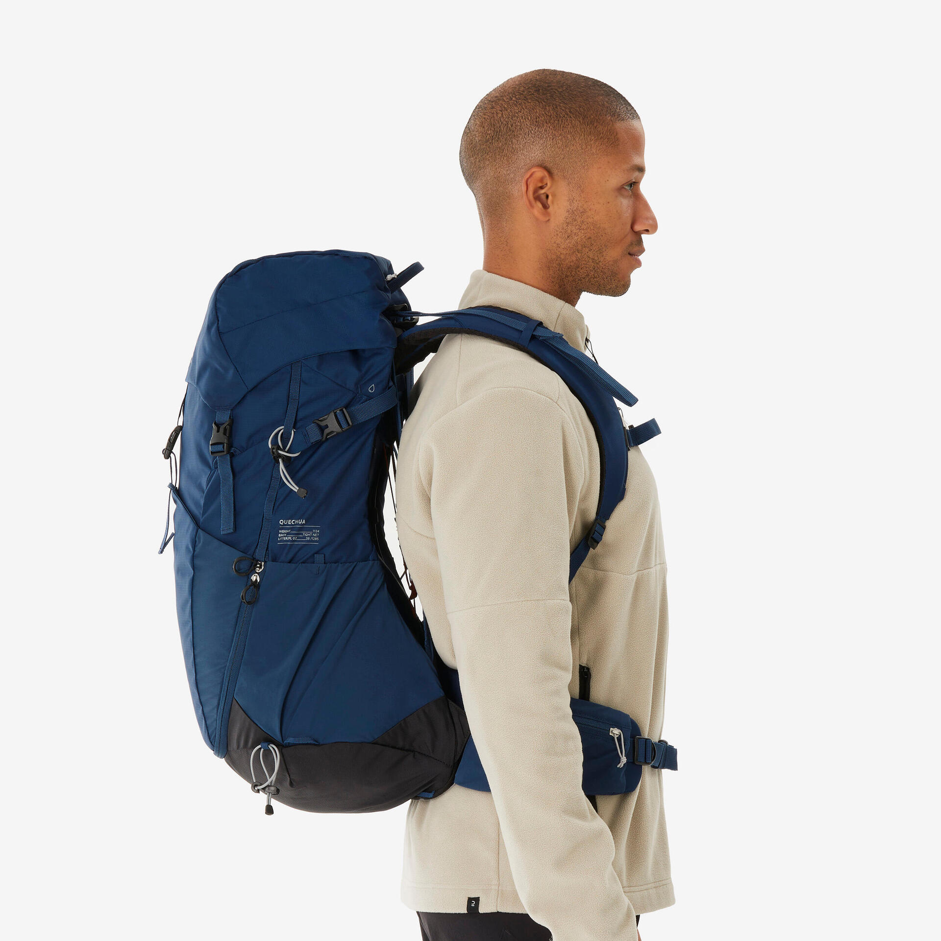 38 L hiking backpack MH500 blue