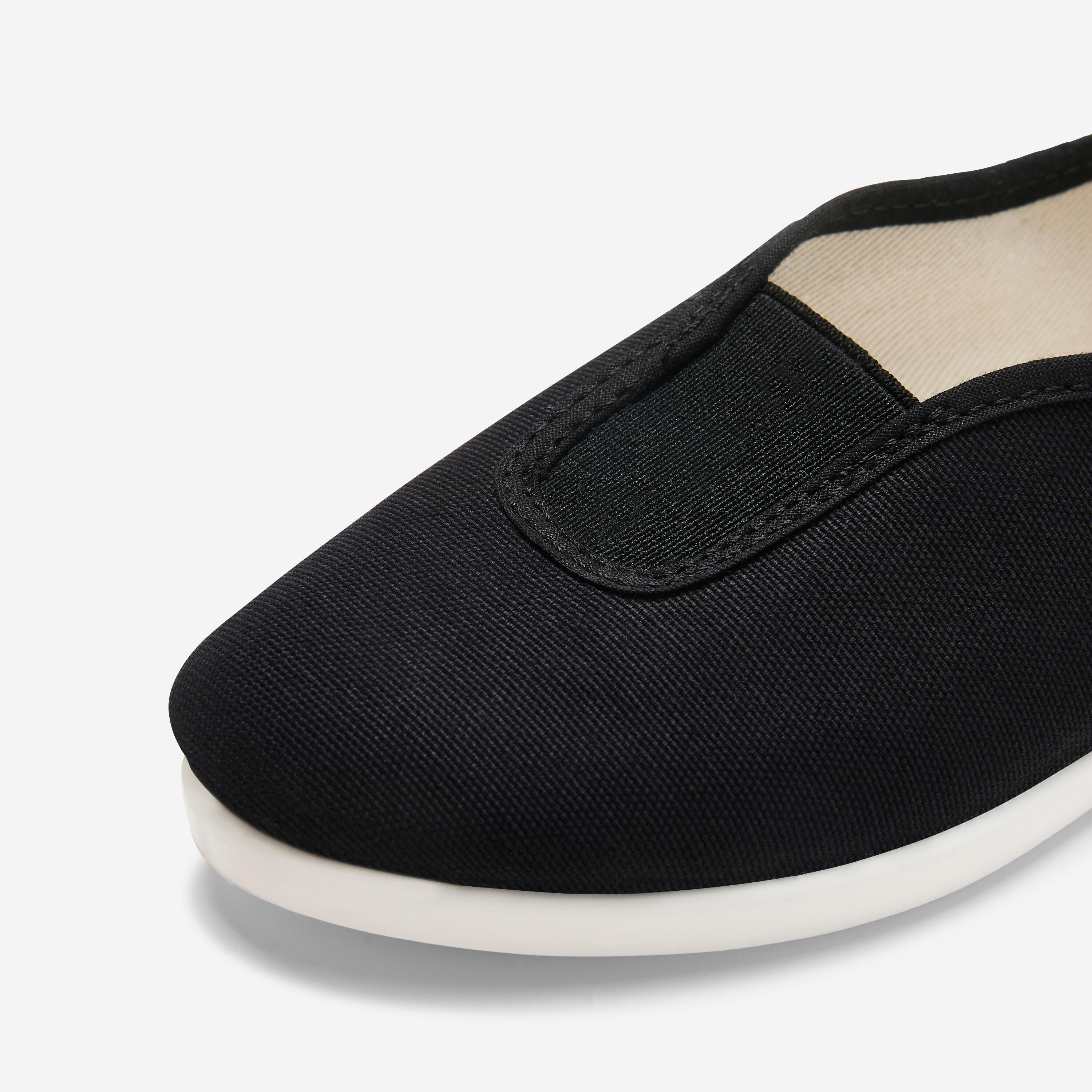 Chaussons de gym en tissu enfant, noir DOMYOS Decathlon