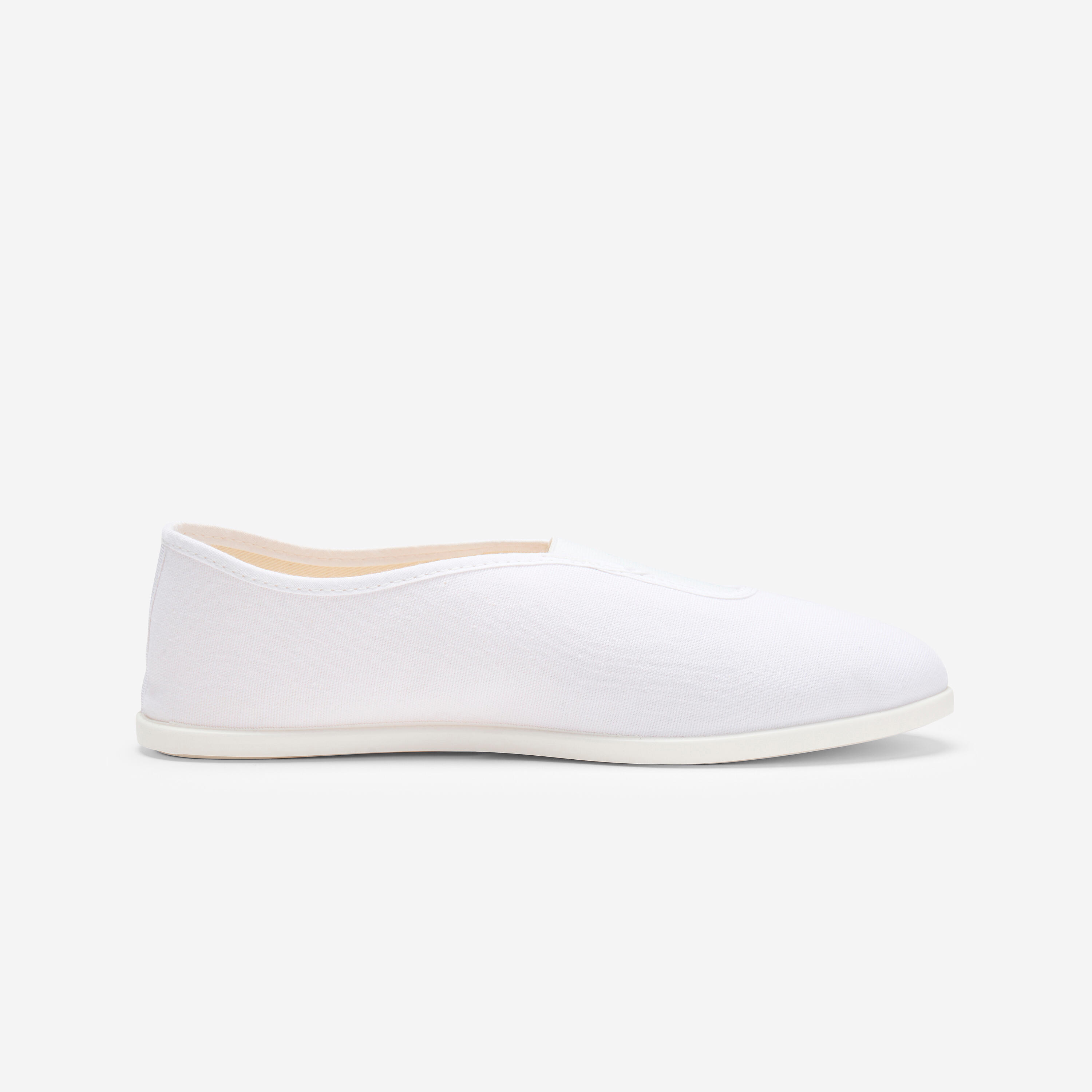 Leather Slip-On Youth Gymnastics Shoe (White) main image 0