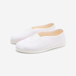 Chaussons de gym en tissu enfant, blanc