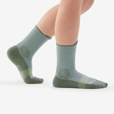 Junior high hiking socks, HIKE 500 green