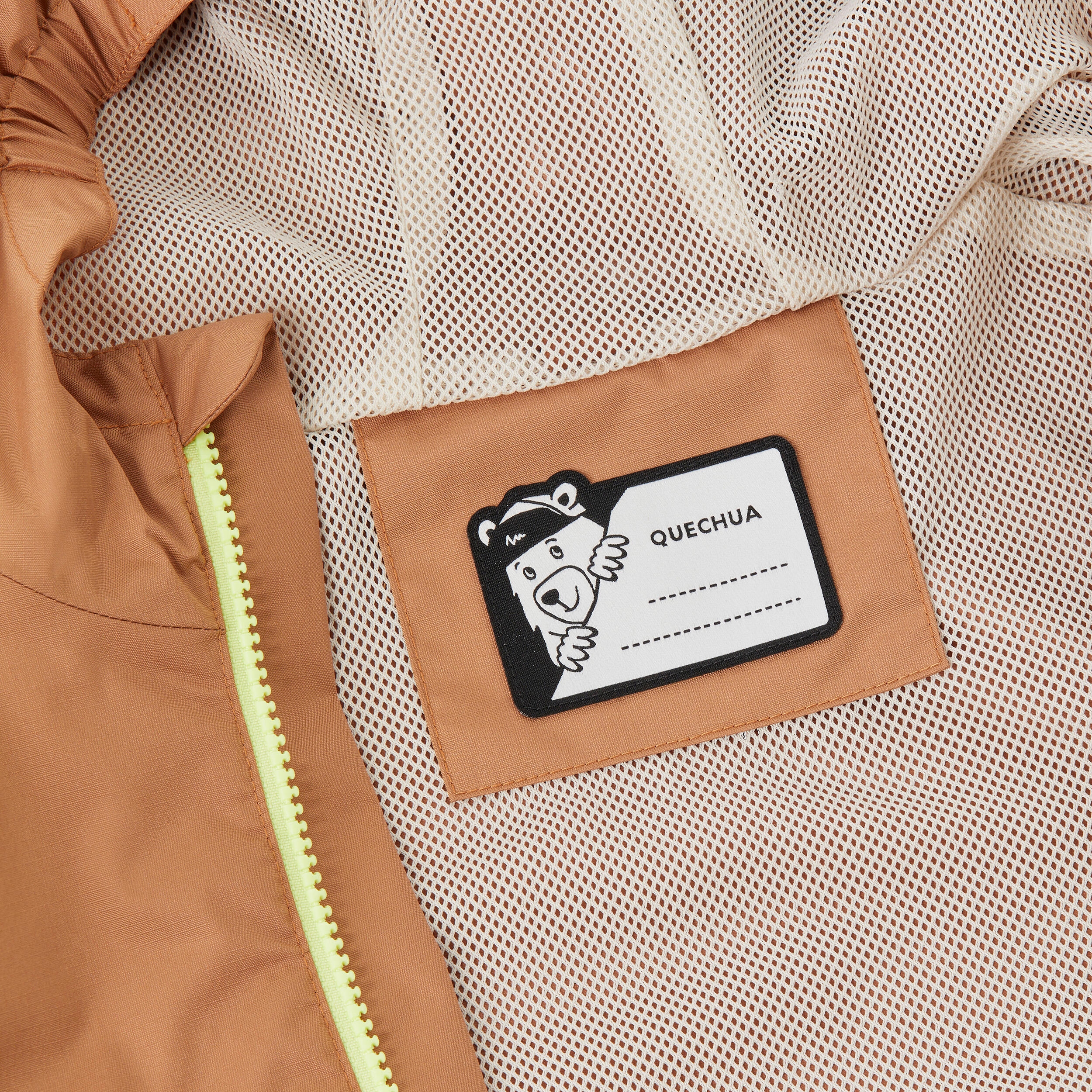 Kids' Waterproof Hiking Jacket - MH500 Brown Ages 2-6 - QUECHUA