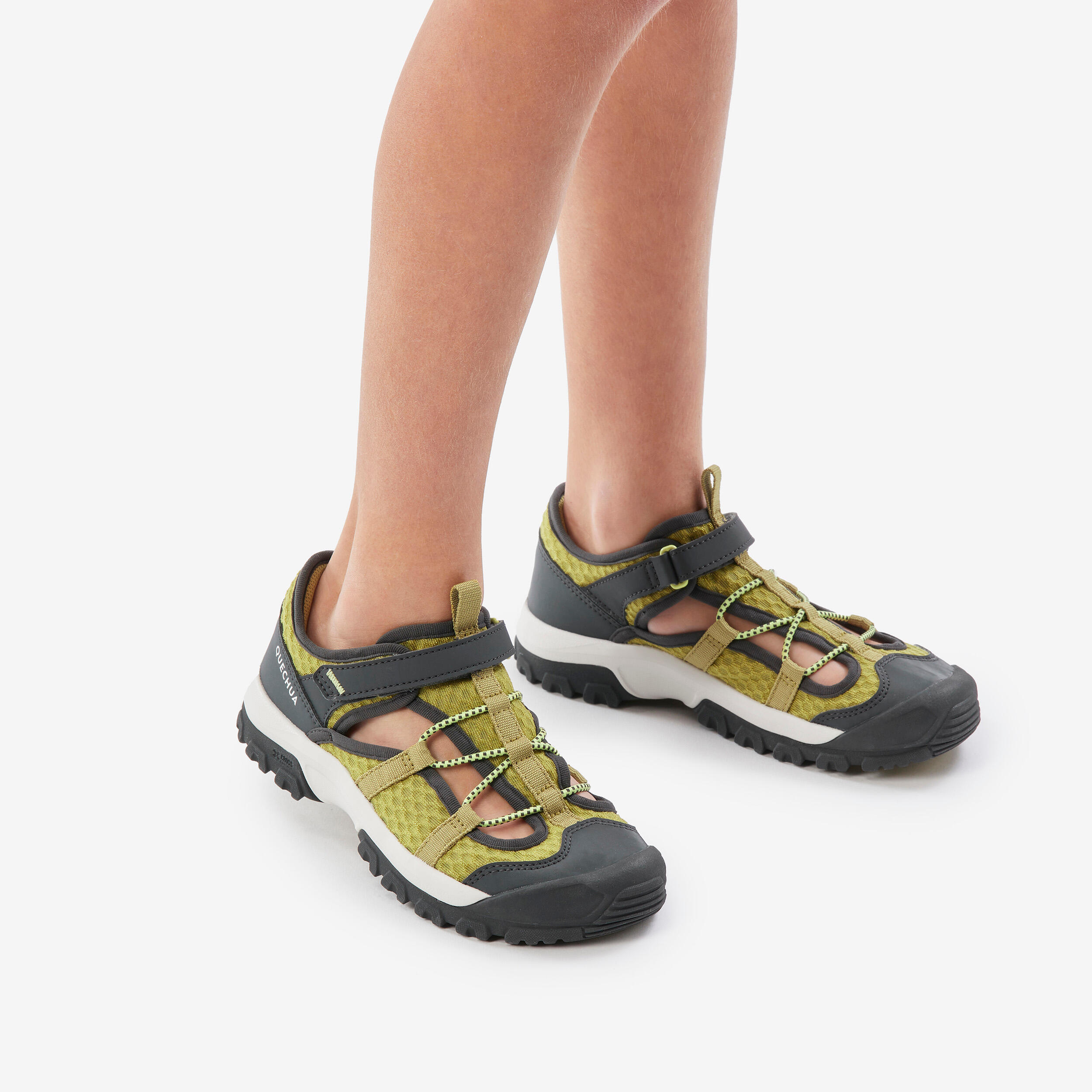 Kids’ breathable hiking boots, MH900 - Khaki 6/6