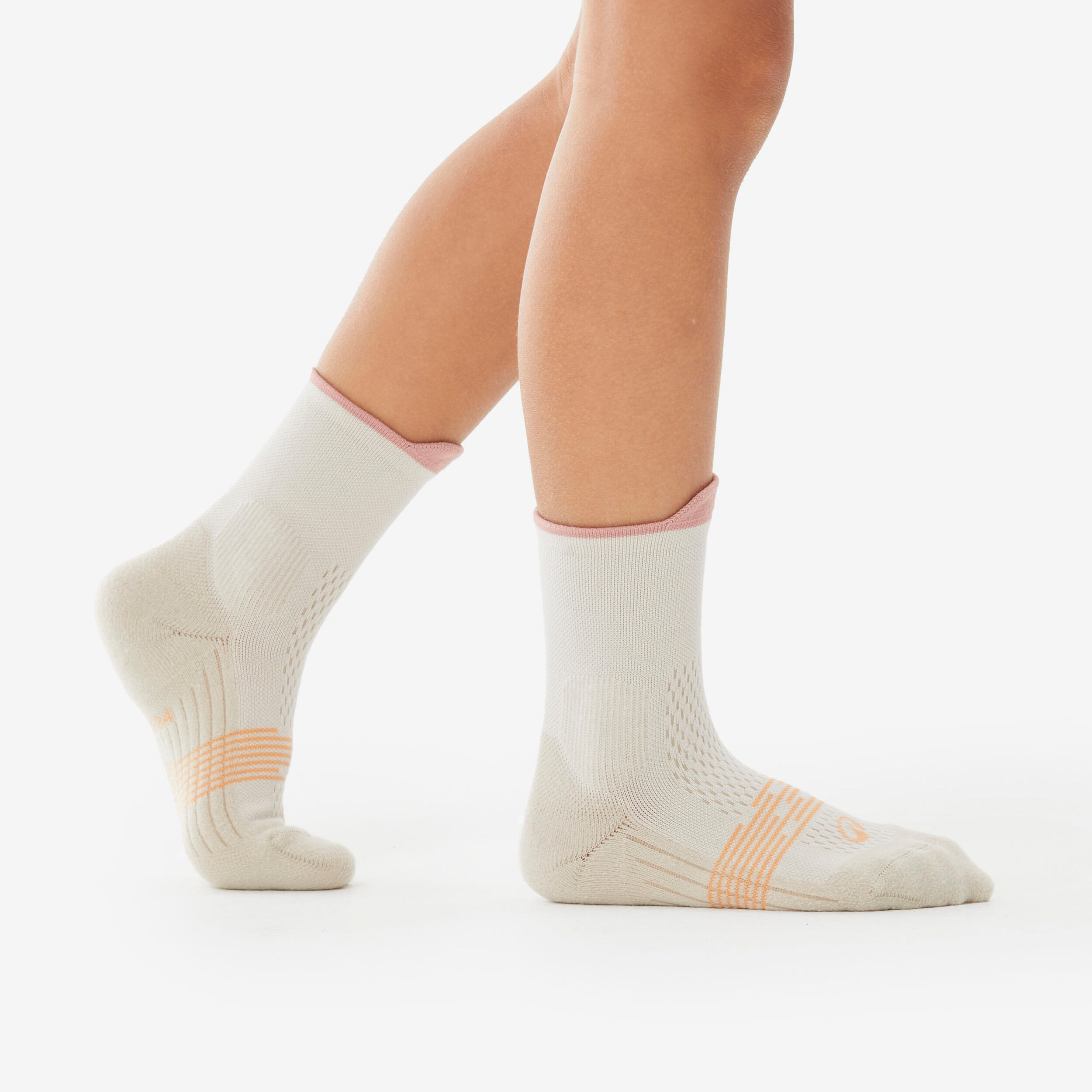 Kids' Mid-Height Hiking Socks - 500 Jr 2-Pack - QUECHUA