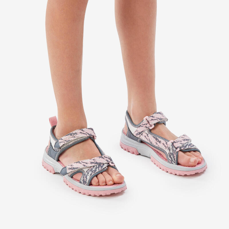 Sandales de randonnée enfant, NH500 rose