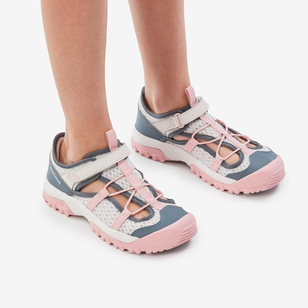 Kaki pohodniški sandali MH900 za otroke