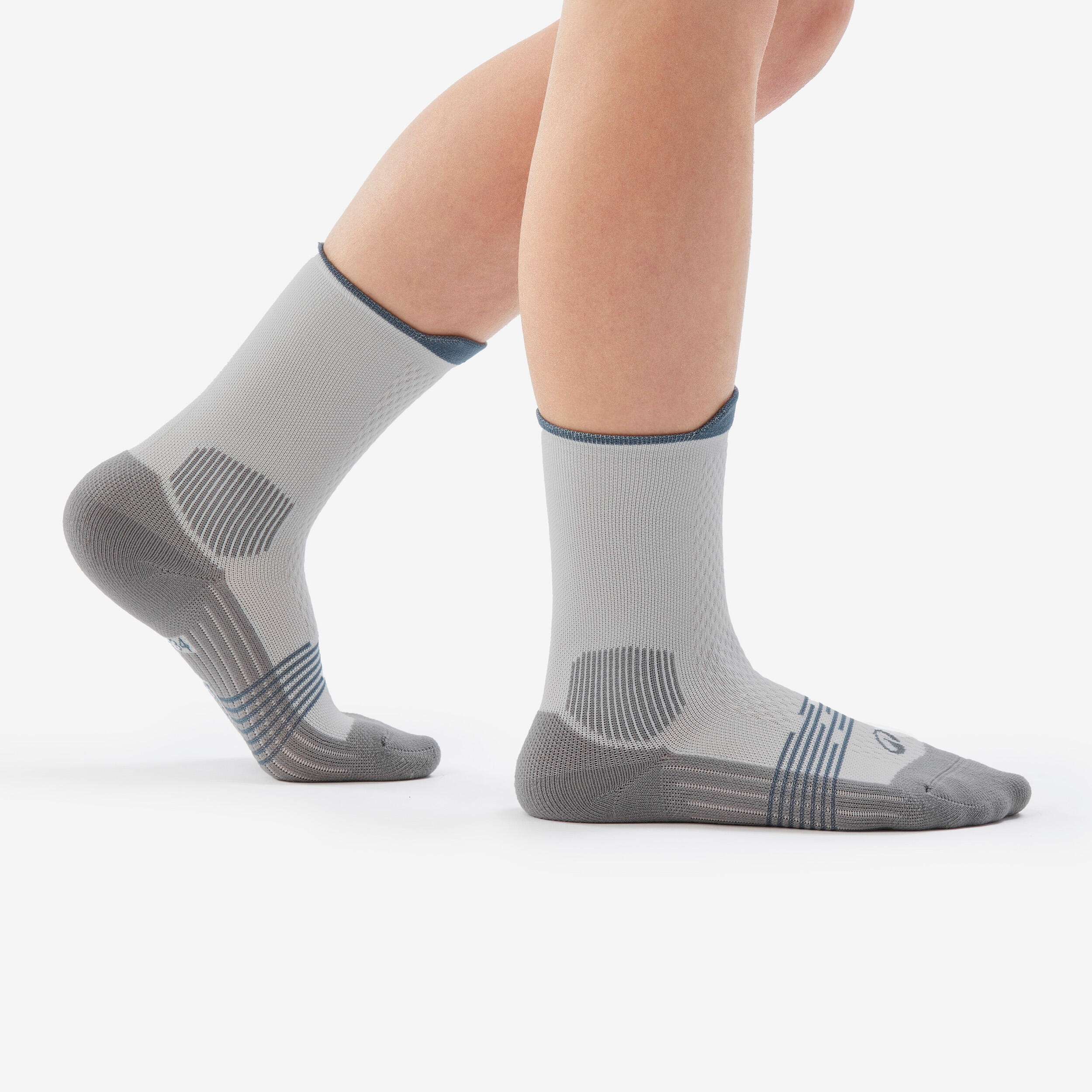 Chaussettes de randonnée enfant - 500 Jr hautes 2 paires - QUECHUA