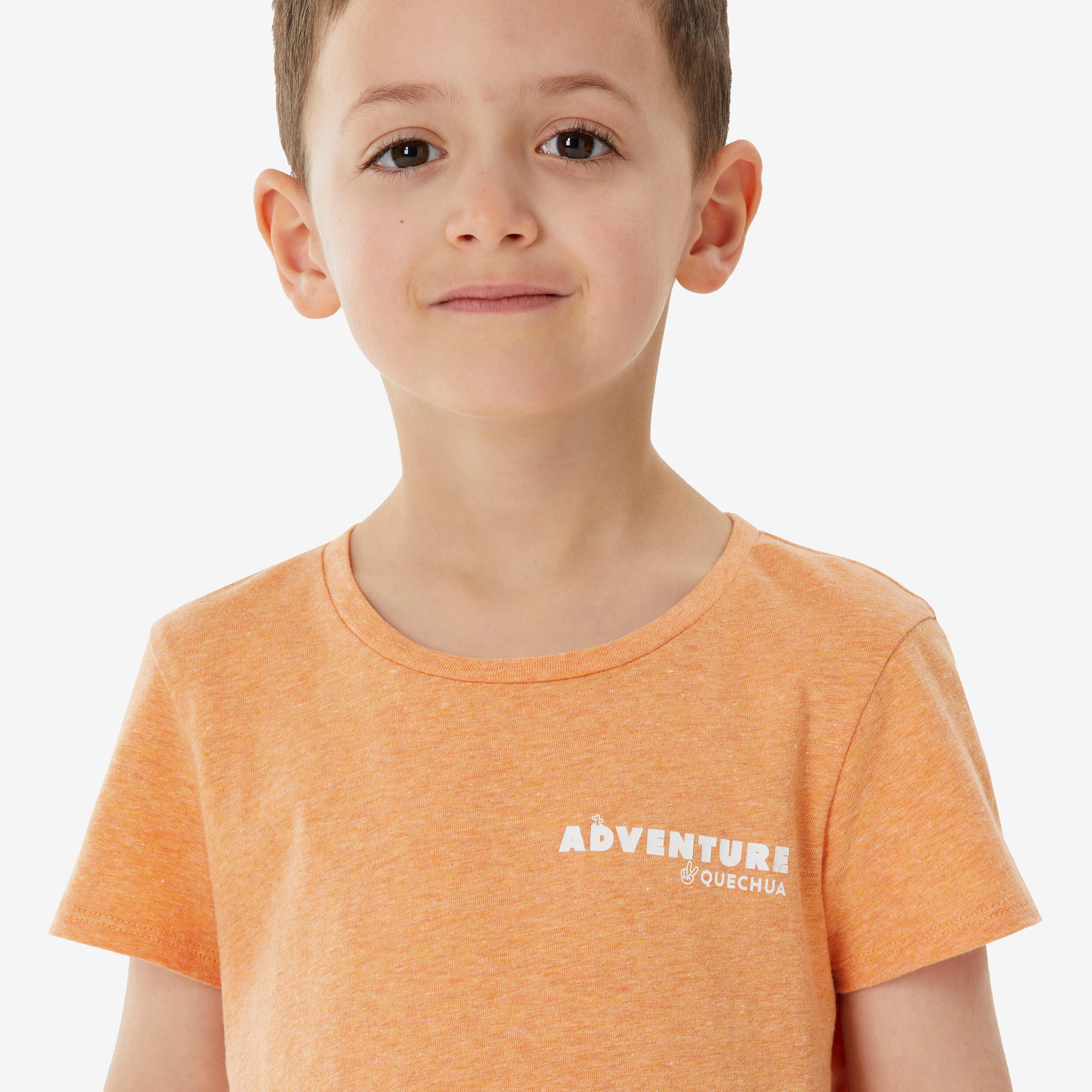 Kids’ Hiking T-shirt - NH 100 Orange Ages 2-6 - QUECHUA