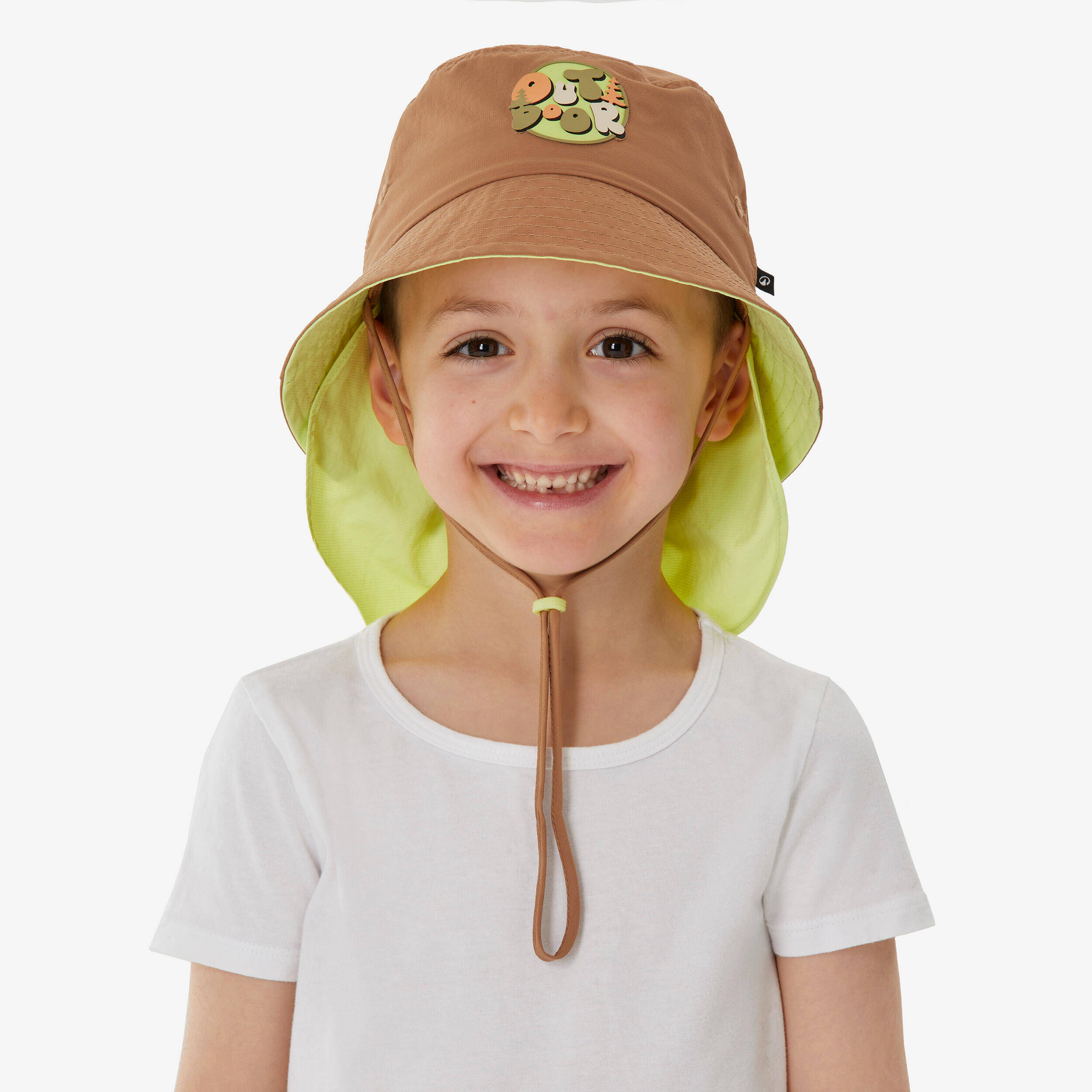 Children's hiking hat, MH500 kid brown -  1