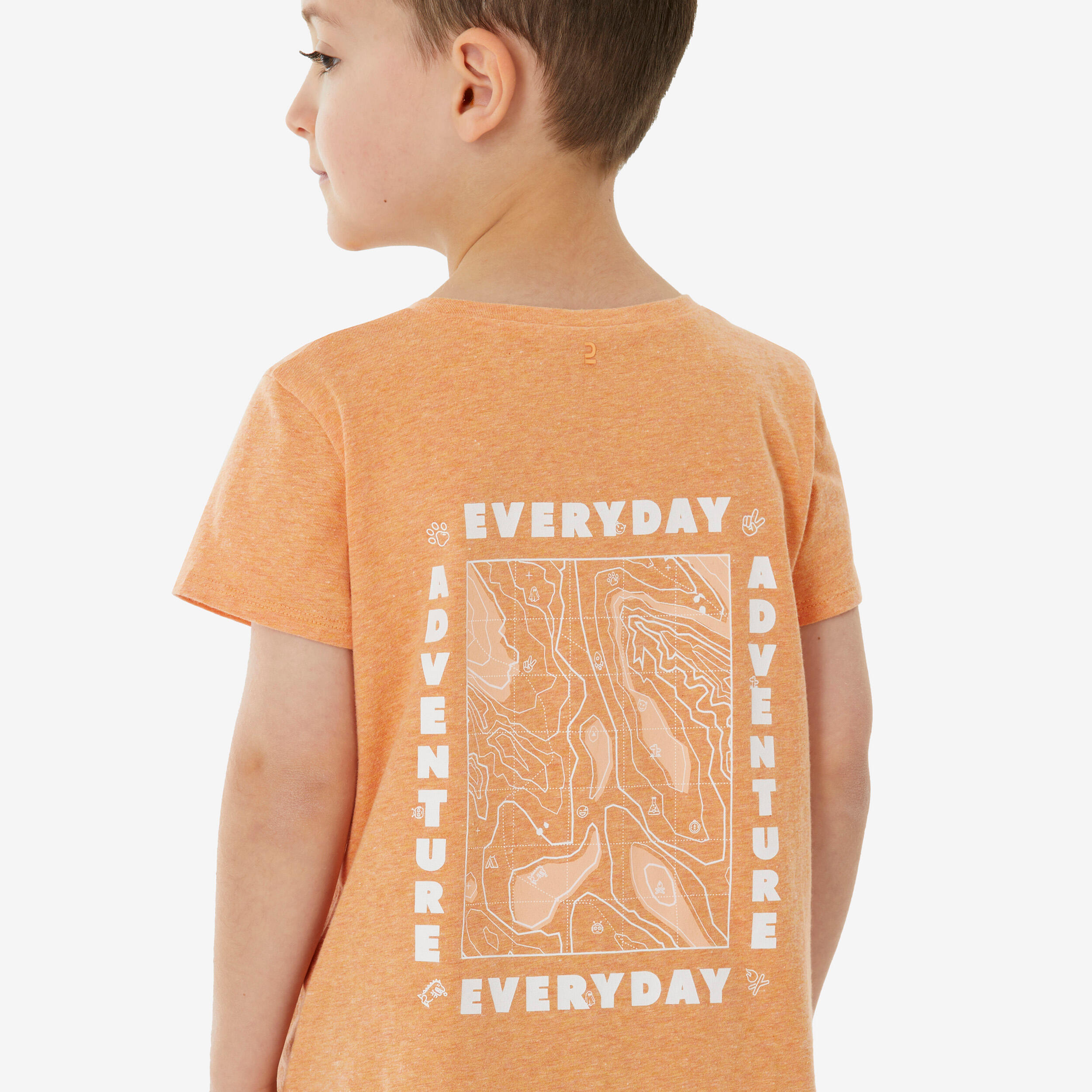 Kids’ Hiking T-shirt - NH 100 Orange Ages 2-6 - QUECHUA