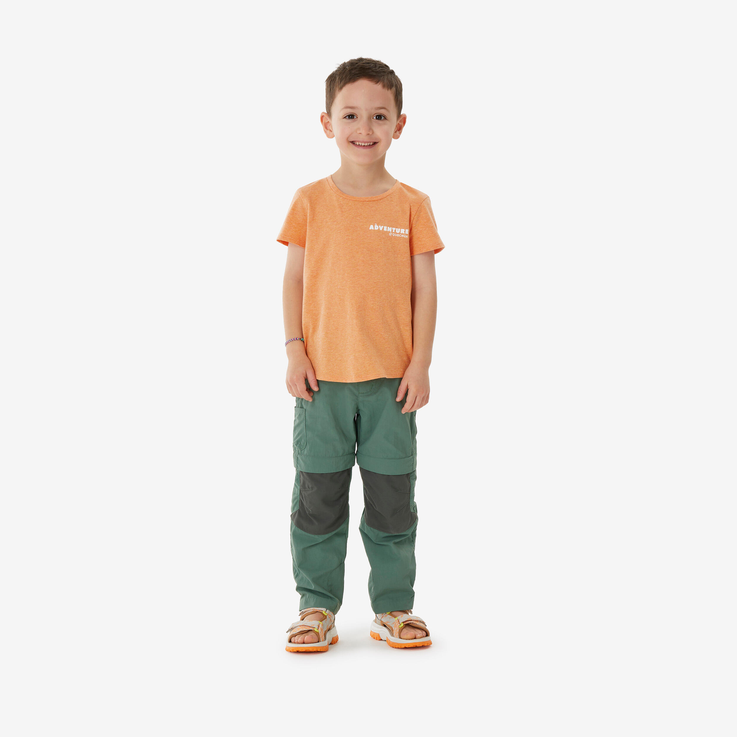 T-shirt trekking bambino NH100 arancione 2/12