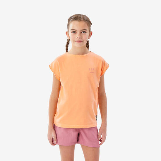 T-Shirt de randonnée enfant 7-15 ans, NH100 orange