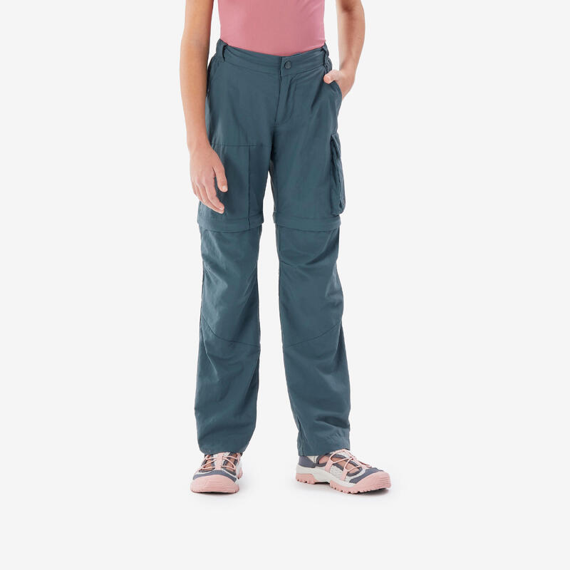 Pantalon Modulabil Drumeție la munte MH500 Gri Copii
