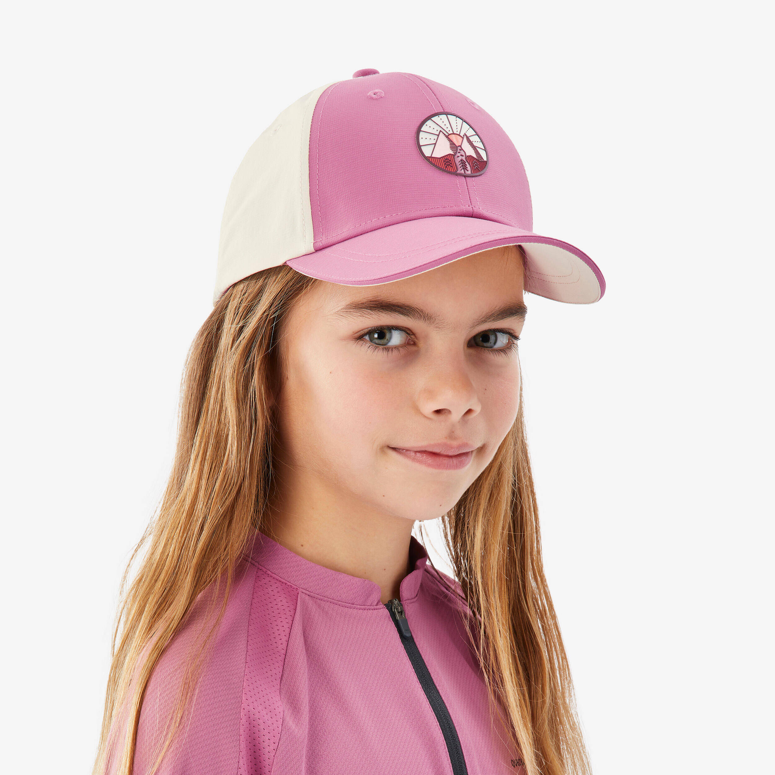Kids’ hiking cap MH100, 7-15 years - Pink