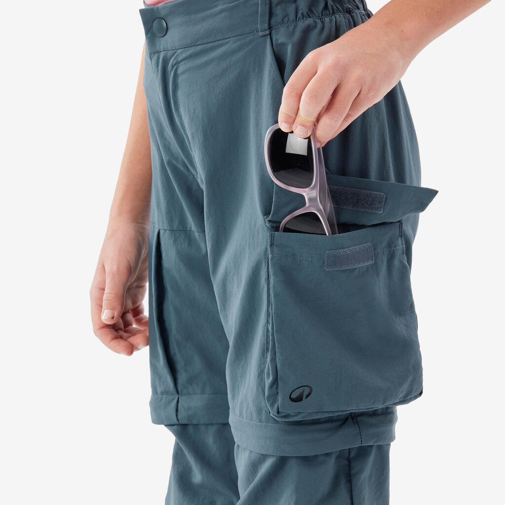 PANTALONE ZA PLANINARENJE MH500 DEČJE MODULARNE ZA UZRAST OD 7 DO 15 GODINA