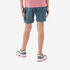 Kids’ convertible hiking trousers, MH500 blue