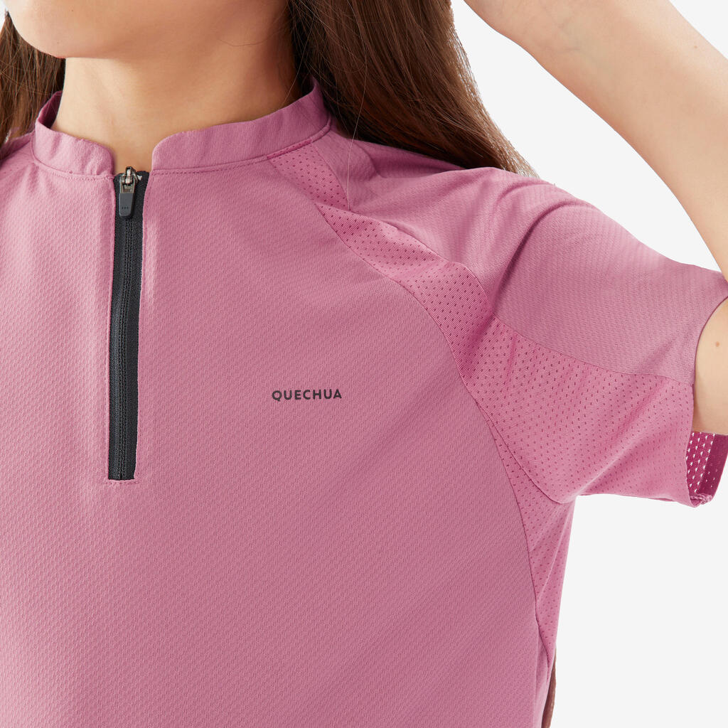 T-shirt de randonnée enfant 7-15 ans, MH900 rose