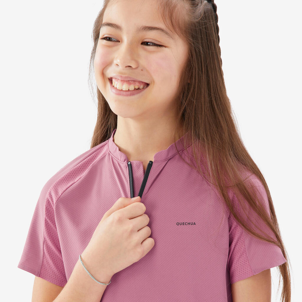 T-shirt de randonnée enfant 7-15 ans, MH900 rose