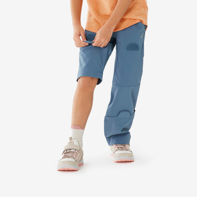 Pantalon Modulabil Drumeție la munte MH100 EASY Albastru Copii 2-6 ani