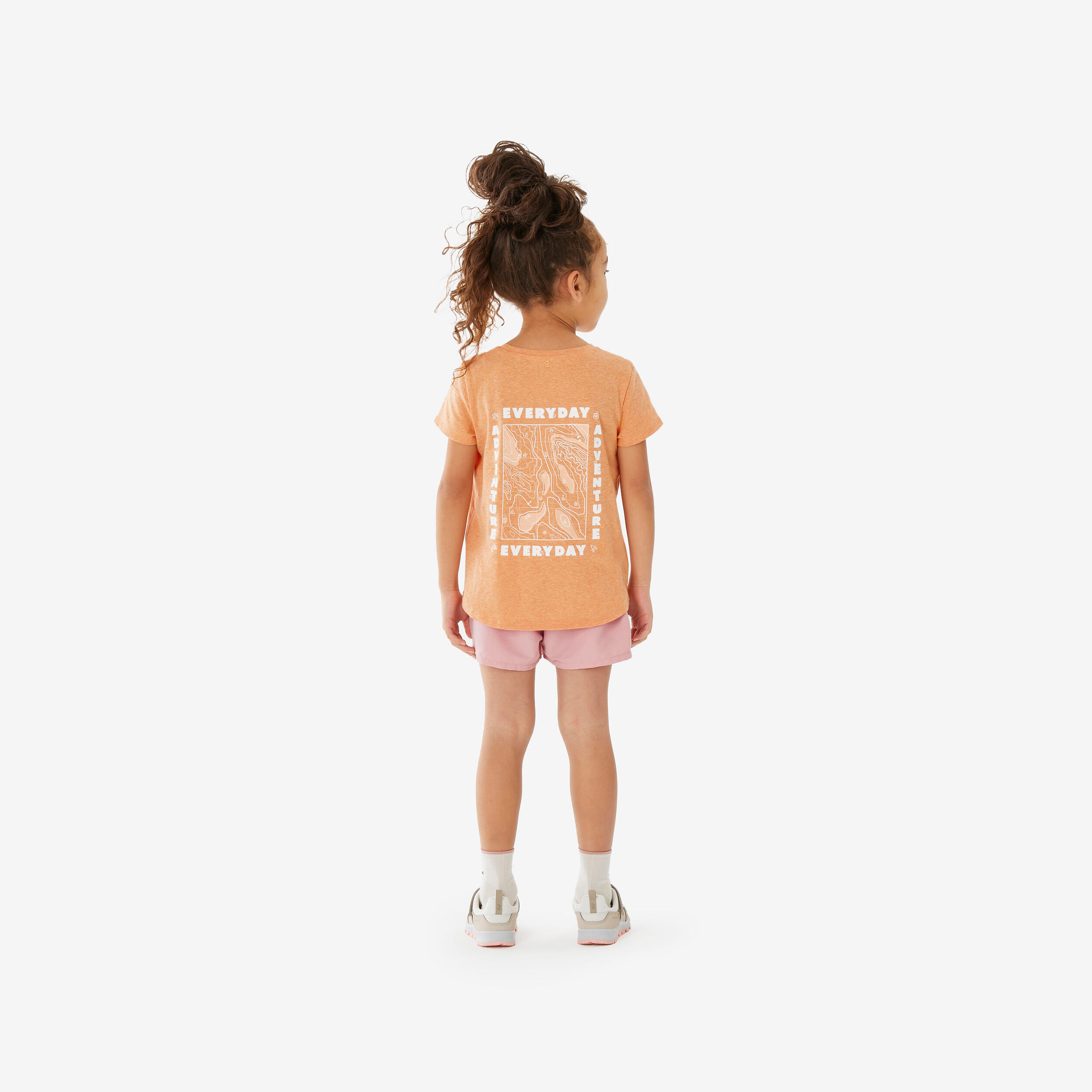 T-shirt trekking bambino NH100 arancione 3/12