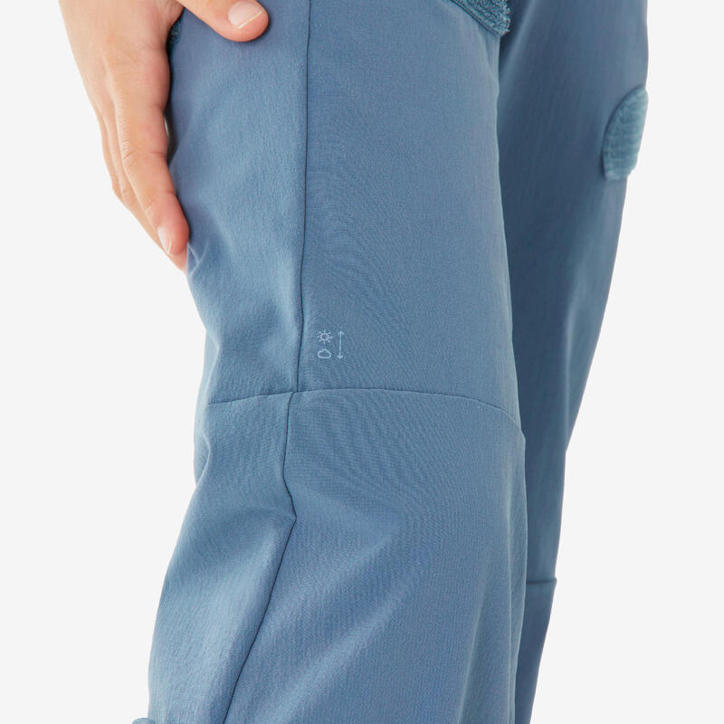 Pantalon Modulabil Drumeție la munte MH100 EASY Albastru Copii 2-6 ani