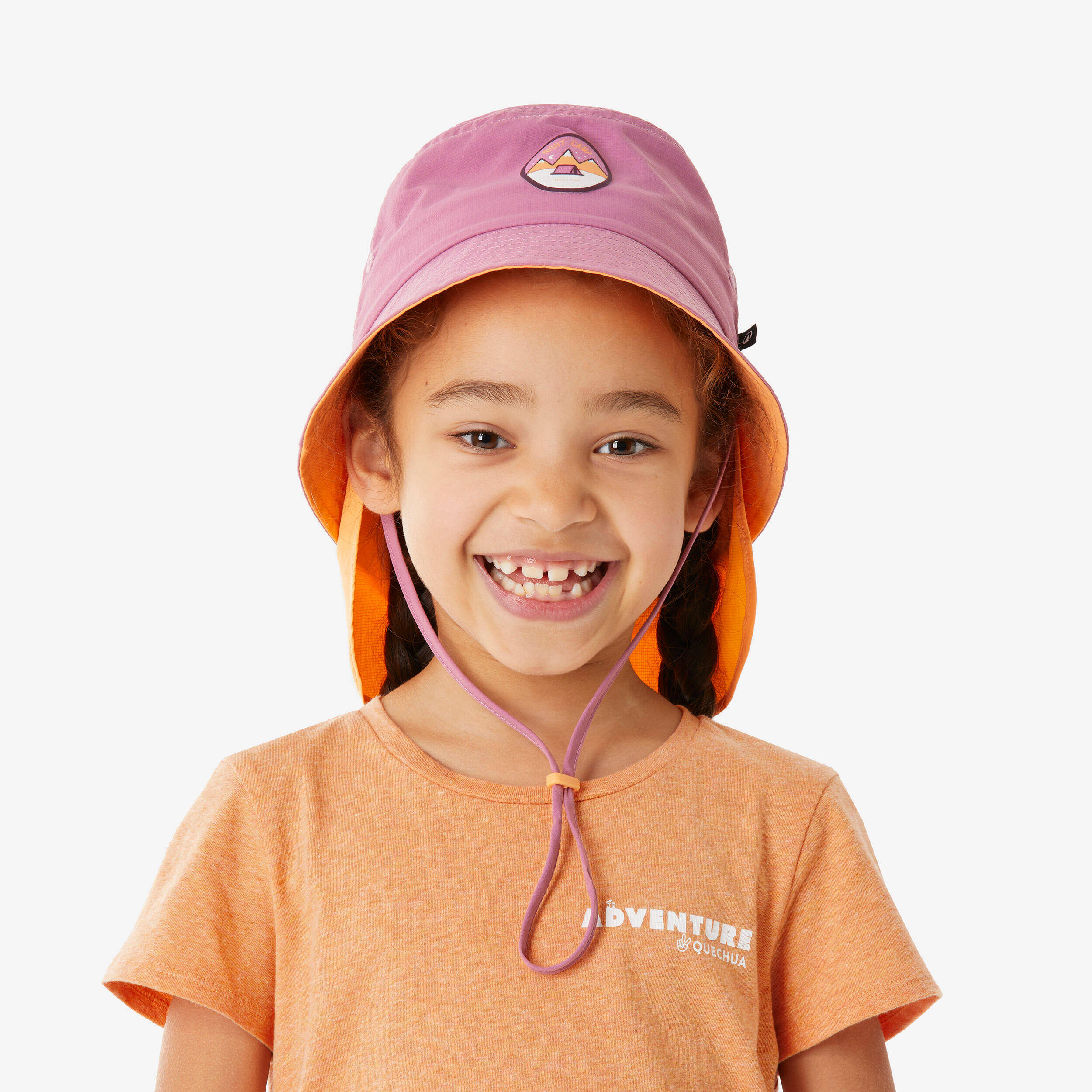 Kids’ hiking cap, MH500 - Pink -  2