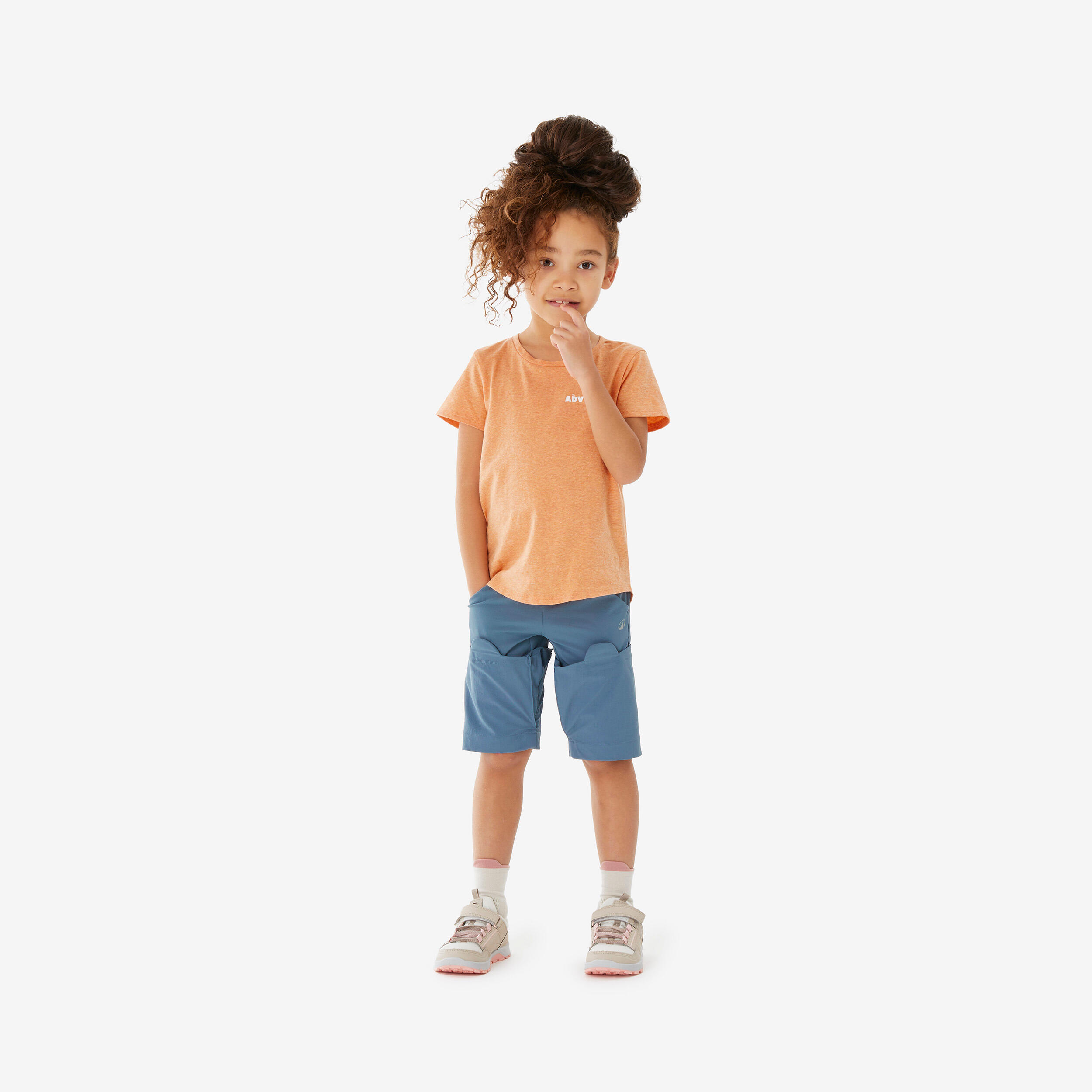 Pantalon de randonnée modulable enfant 2-6 ans, MH500 gris/bleu Pantalon de randonnée modulable enfant 2-6 ans, MH500 gris/bleu