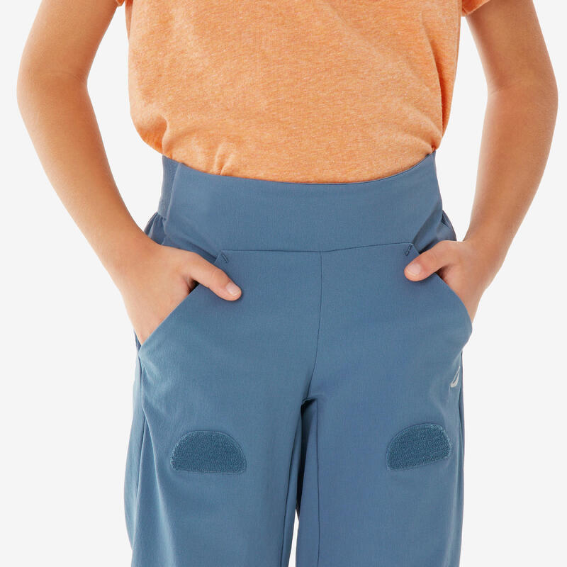 Pantalon Modulabil Drumeție la munte MH100 EASY Albastru Copii 2-6 ani