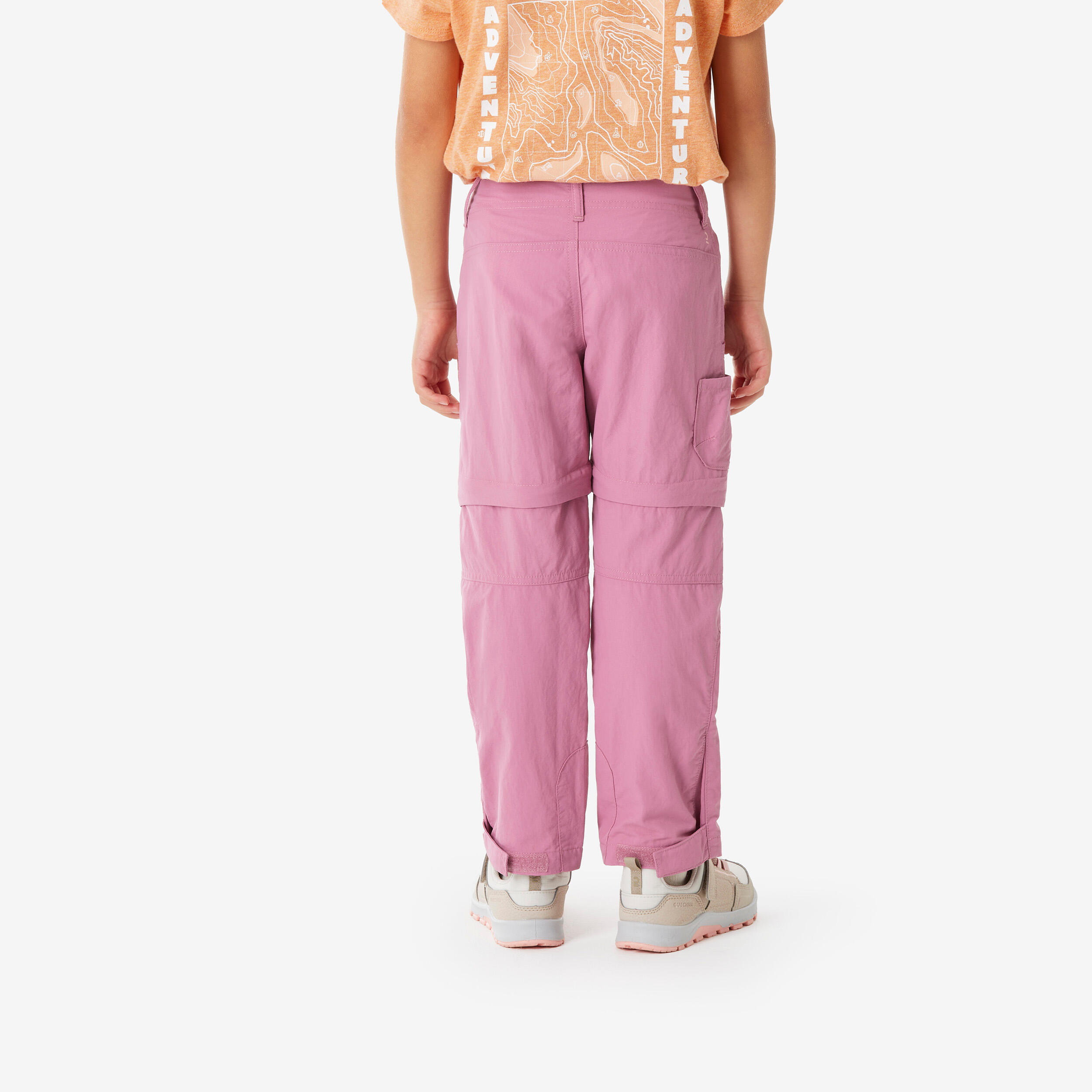 Kids' Modular Hiking Pants - MH 500 Ages 2-6 Pink - QUECHUA