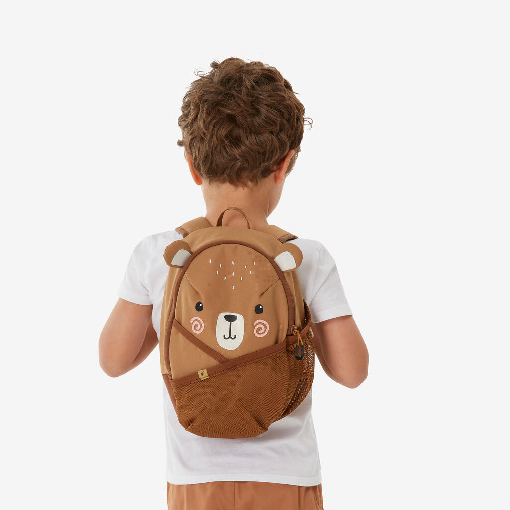 5 L kids’ hiking backpack, 2-6 years, MH100  Brown