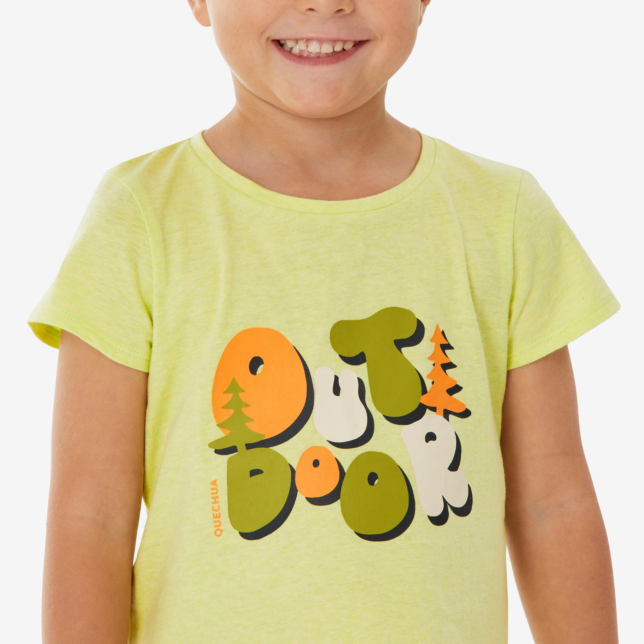 Wandel T-shirt kinderen 2-6 jaar NH100 geel groen 3/5