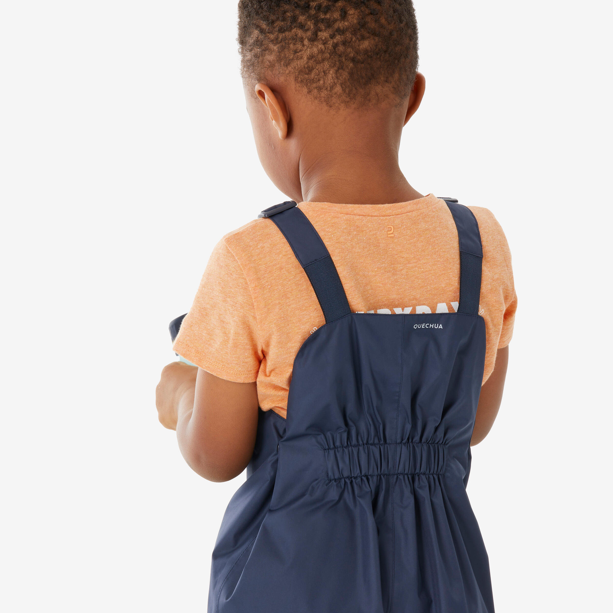 Kids' Hiking Waterproof Salopettes 2-6 Years NH100 - Navy Blue 2/8