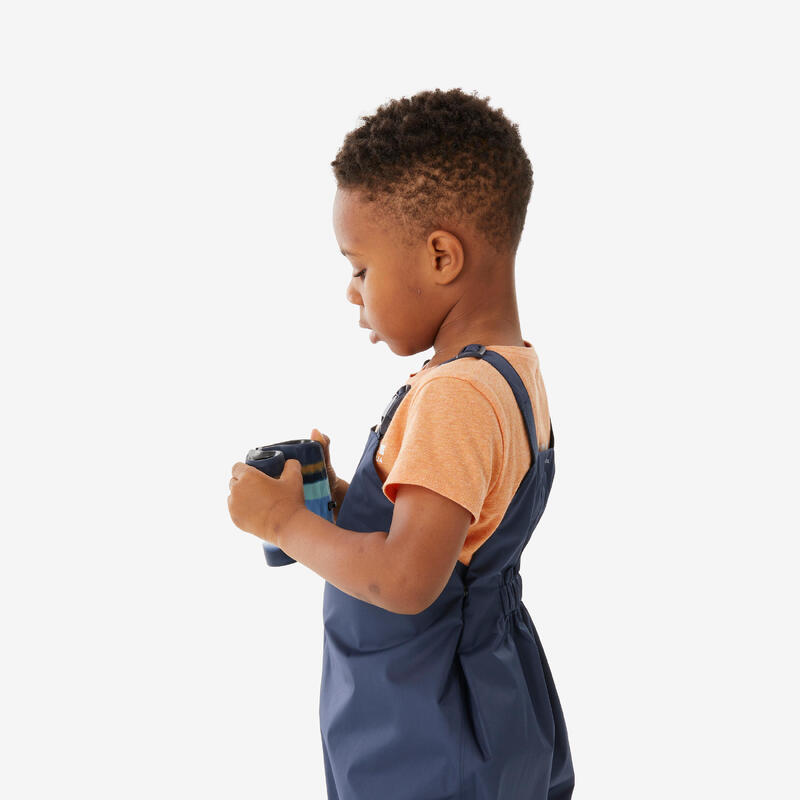 Salopette imperméable de randonnée enfant 2-6 ans, NH100 bleu marine