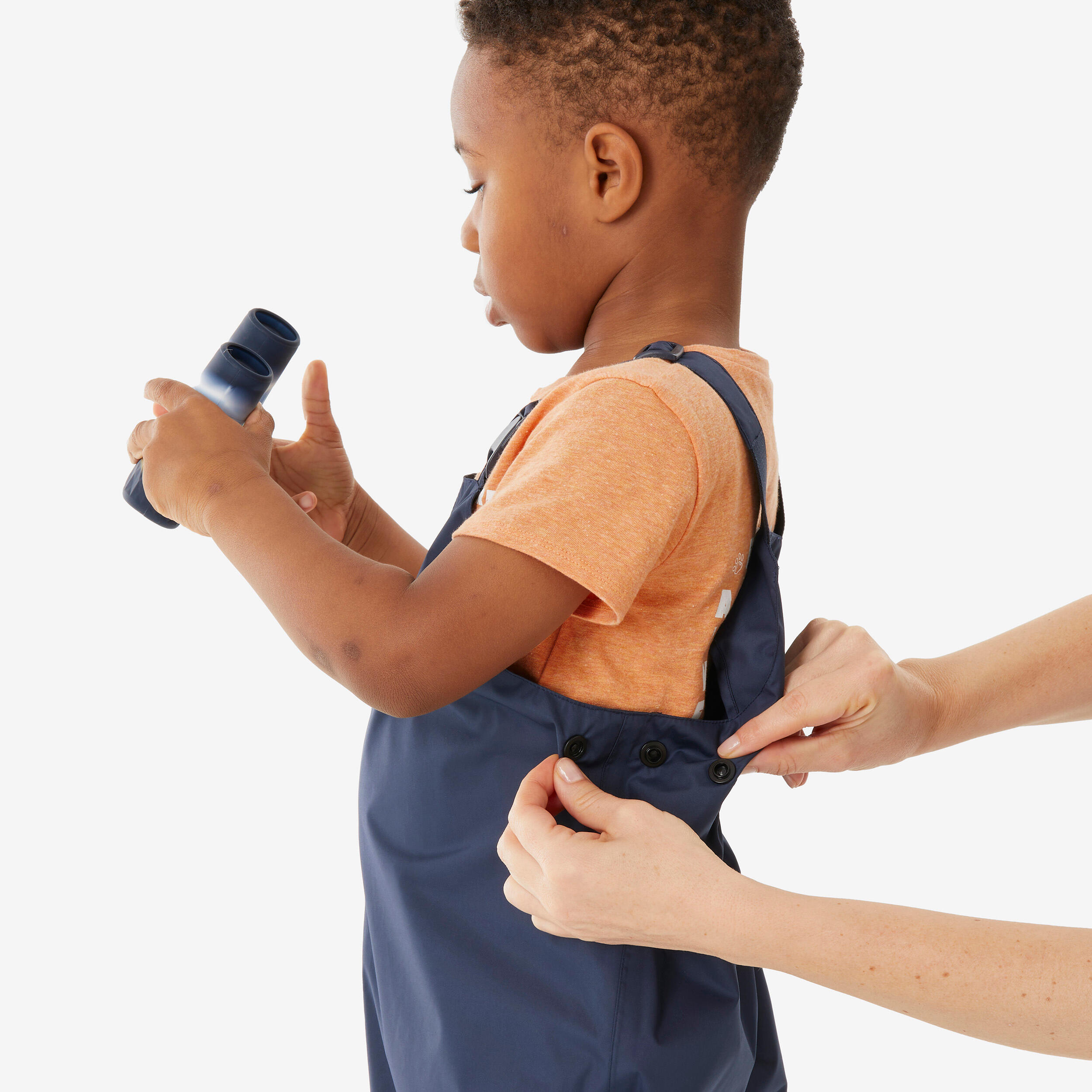 Kids’ Waterproof Hiking Bib Pants, NH 100 Age 2–6 - QUECHUA