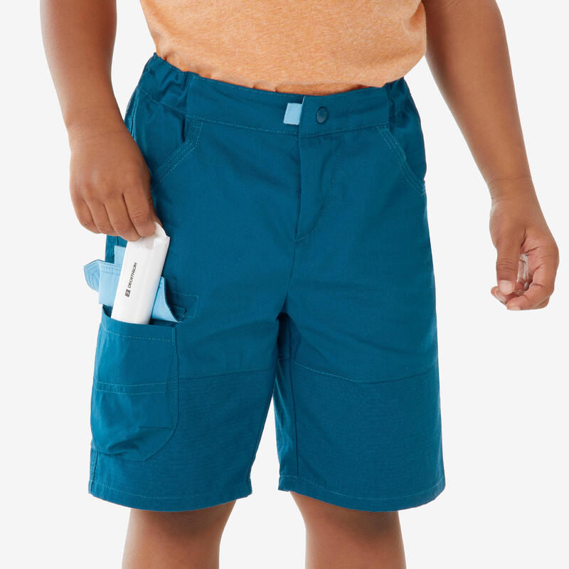 Pantalon scurt Drumeție MH500 Albastru Băieți 2-6 ani