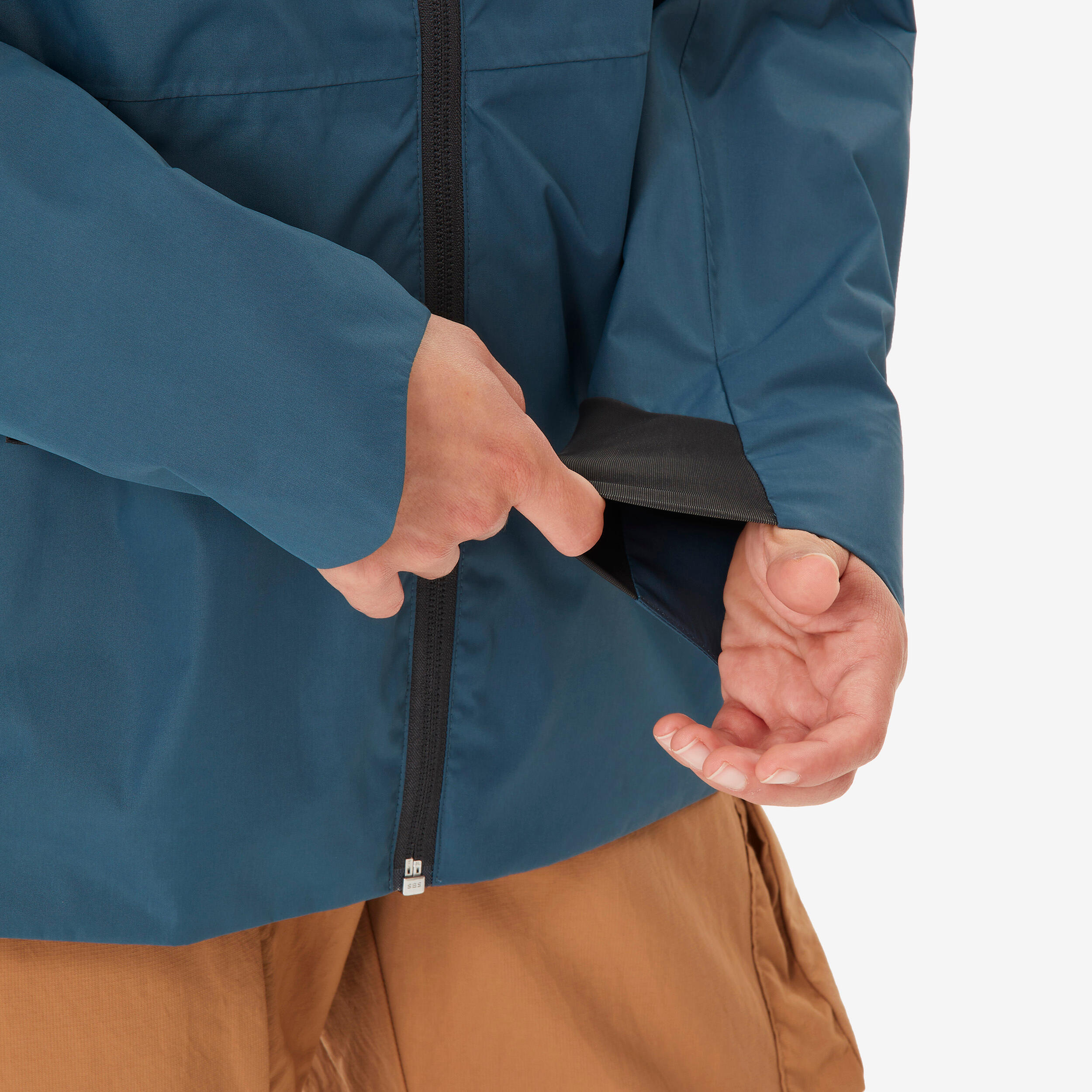 Kids' Waterproof Hiking Jacket - MH 500 Ages 7-15 Blue - QUECHUA