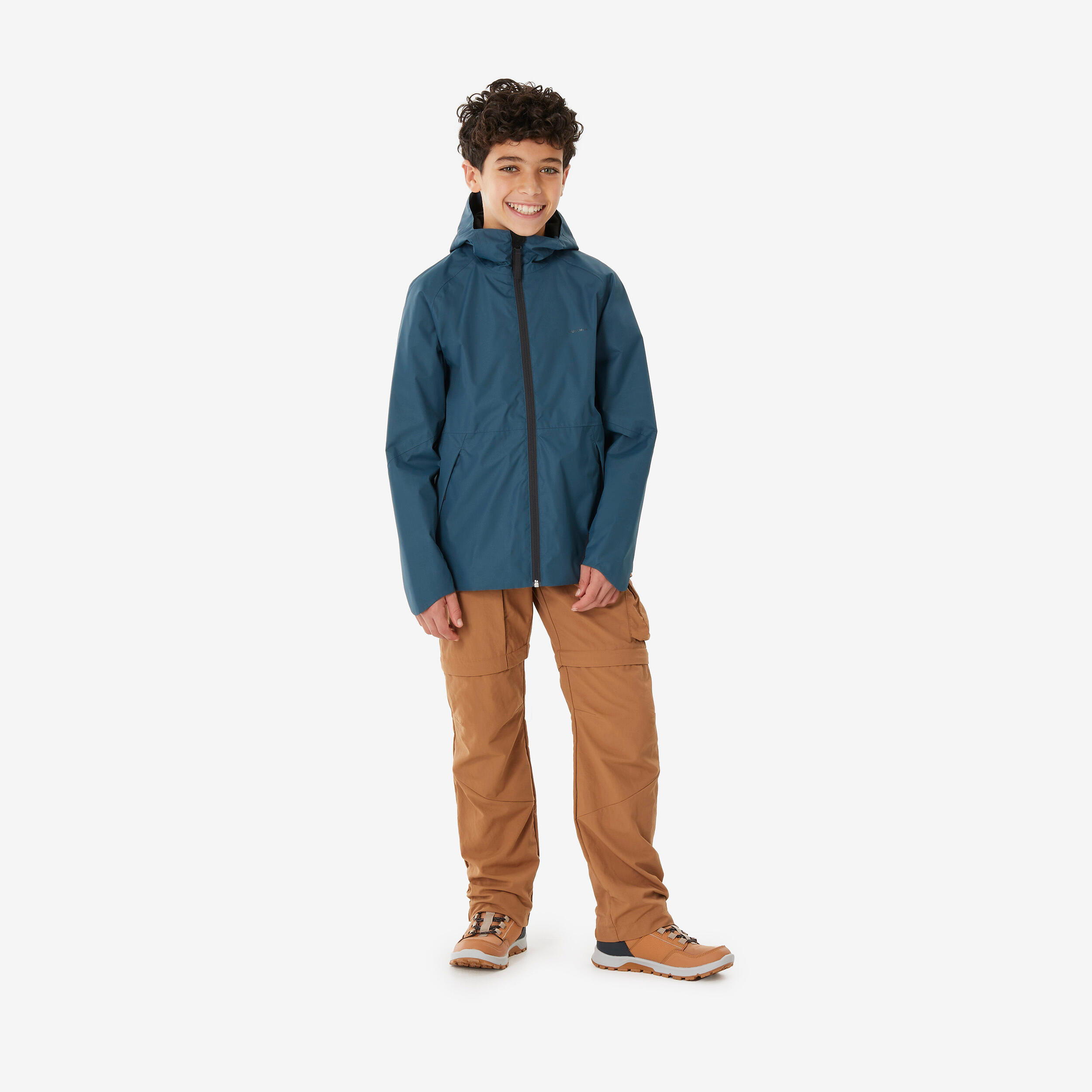 Veste imperméable de randonnée enfant - MH500 bleu 7-15 ans - QUECHUA