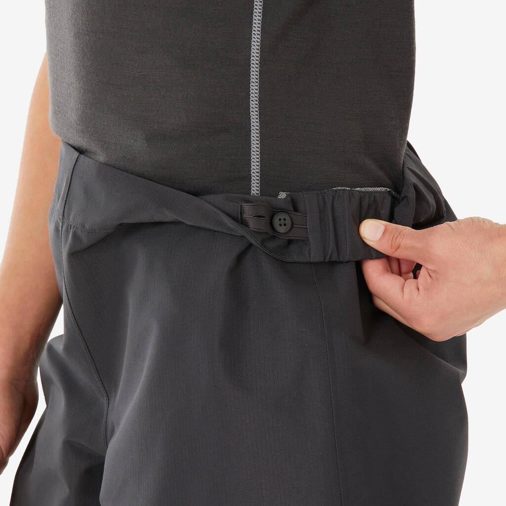 Überziehhose Regenhose MH500 Kinder wasserdicht Wandern schwarz 